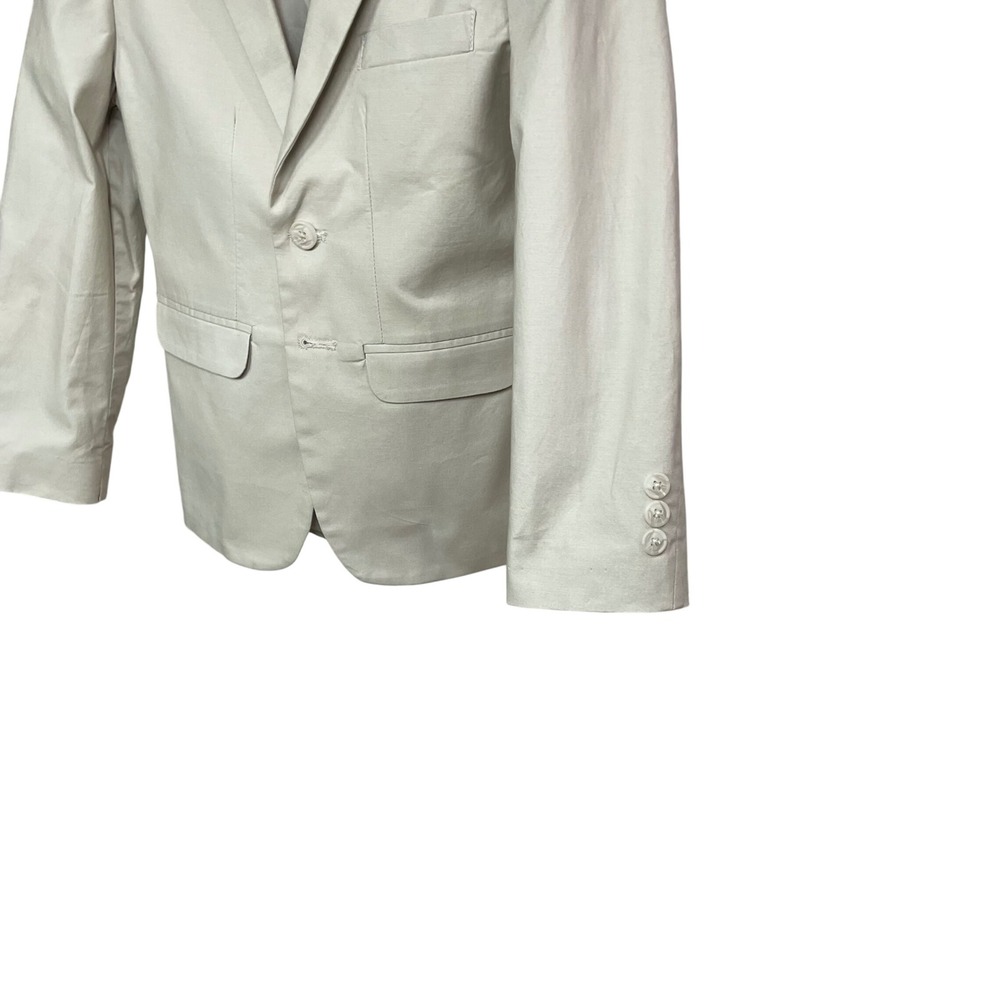 IZOD Boys Lt Stone Cotton Linen Blend Blazer Sport Coat Size 8 Regular^Read - Picture 4 of 7